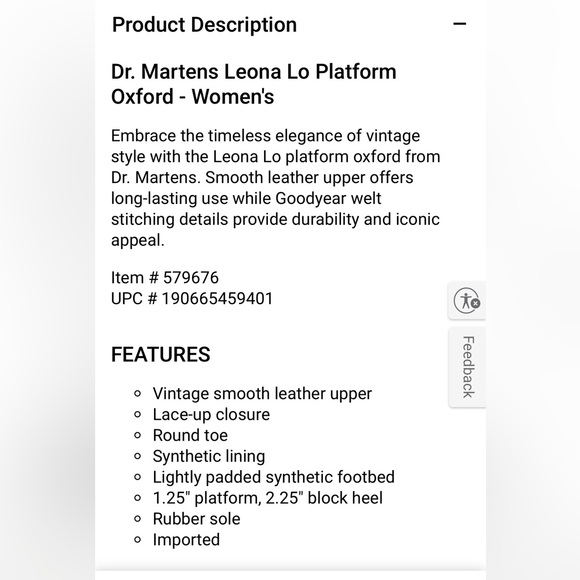 DR MARTENS LEONA LO OXFORD SZ 39 EU/ 8 US WOMEN - Picture 9 of 9